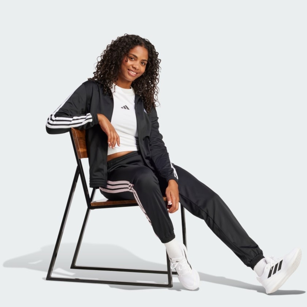 Adidas Track Jacket And Pants Set Black Joggers Size Small